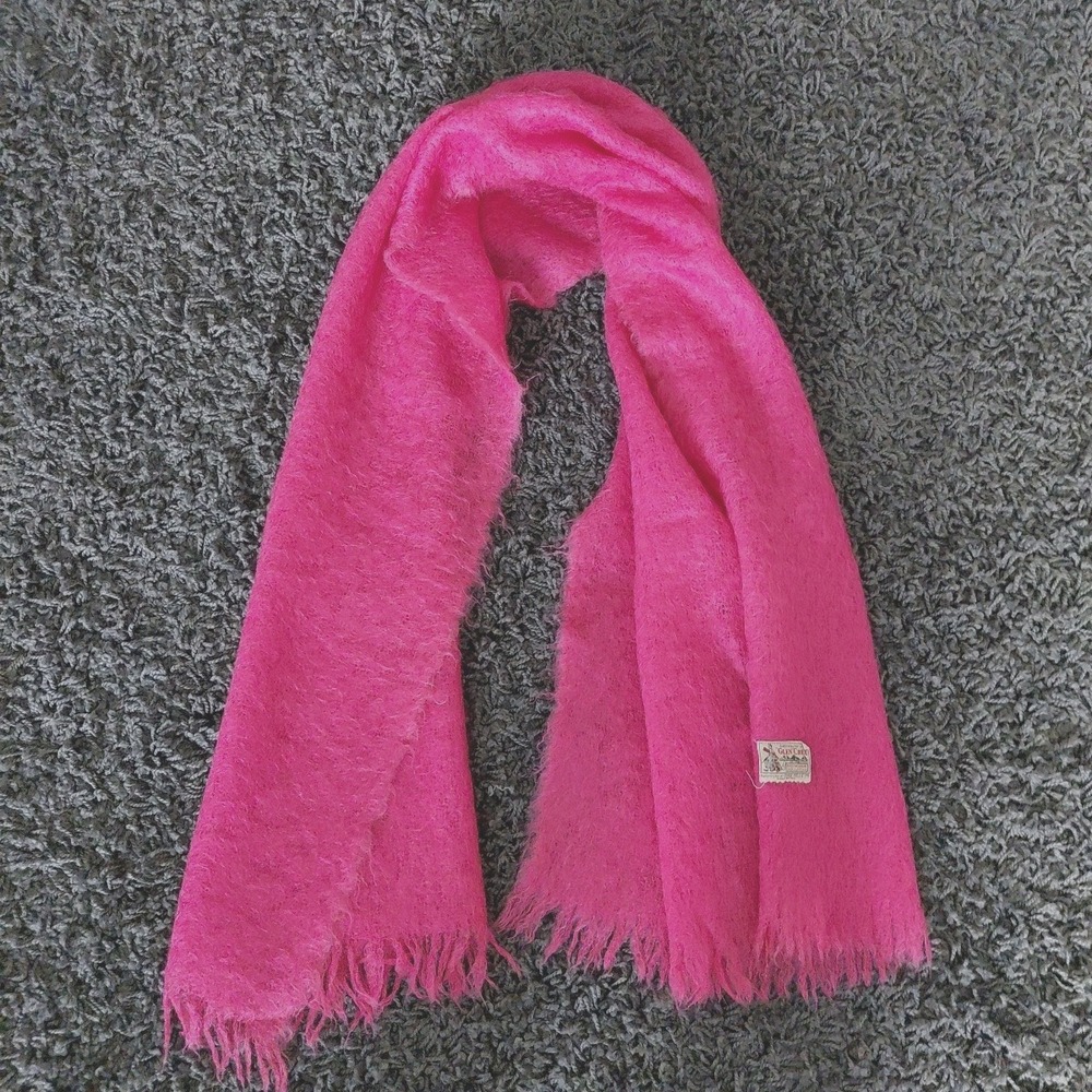 Bright Pink Women's Scarf - Soft Fringe Wrap